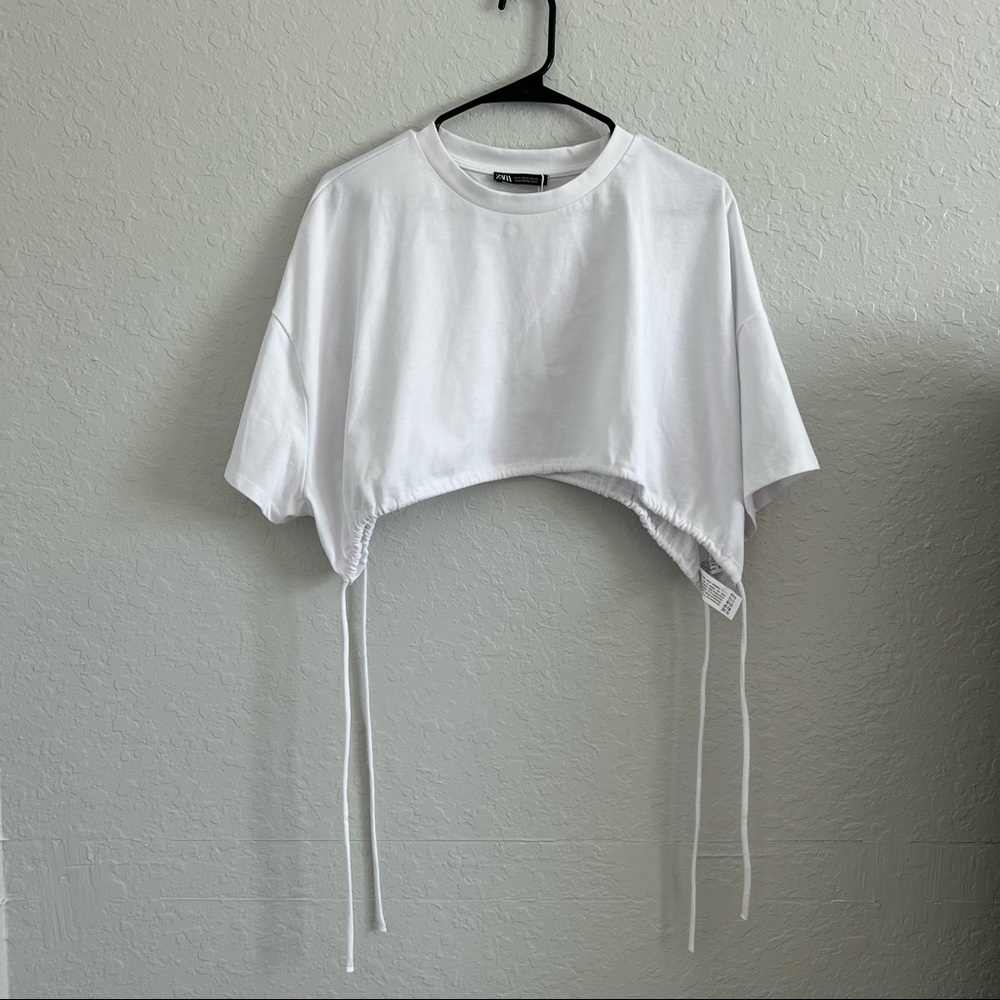 Zara tie up crop top
